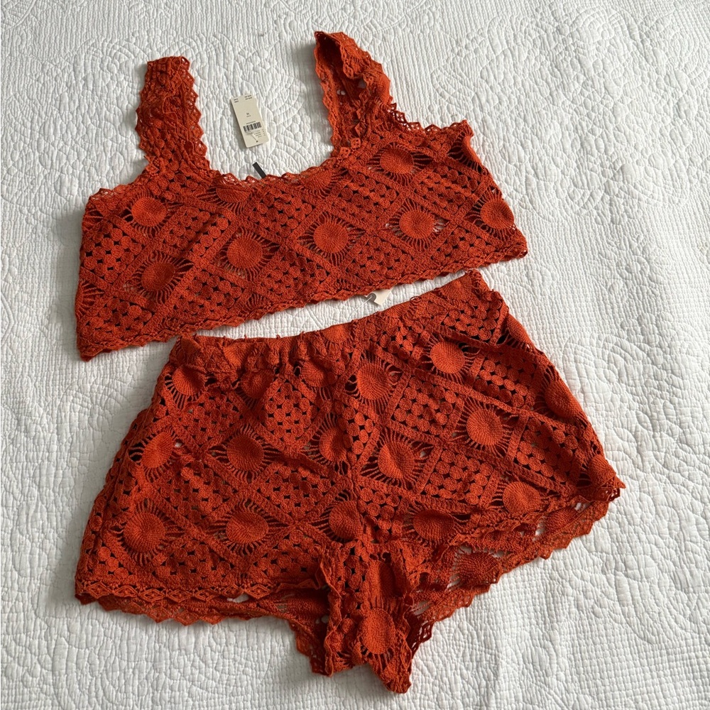 Anthropologie Fauxchet Crochet BeachCoverup